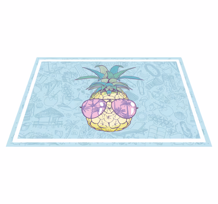 Covor de vinil pentru bucătărie nuanțe reci de ananas - TenStickers