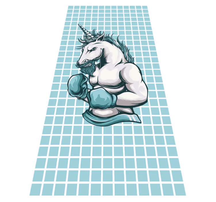 Covor de vinil Adolescenți ilustrație de unicorn de box - TenStickers