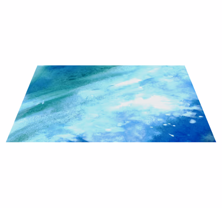 Covor din vinil curgere abstractă aqua - TenStickers