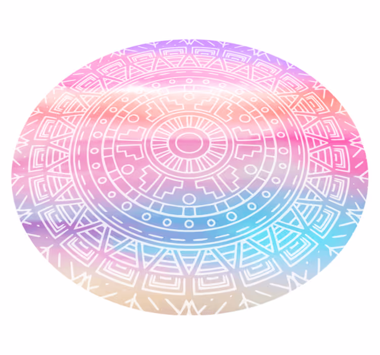 Covor vinil mandala element geometric plin de viață - TenStickers