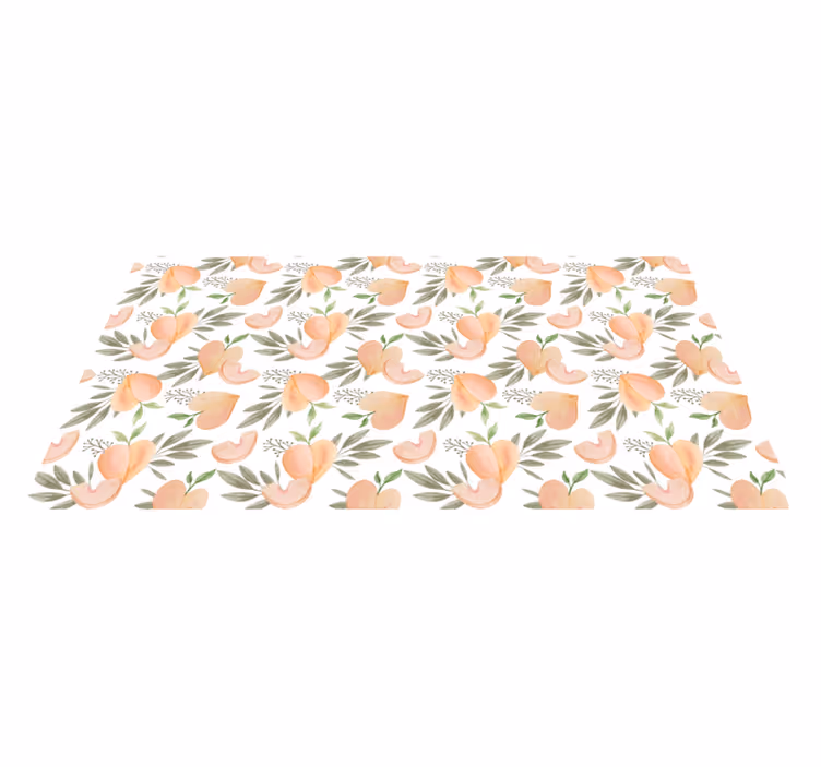 Covor de vinil pentru bucătărie aranjament floral piersică - TenStickers