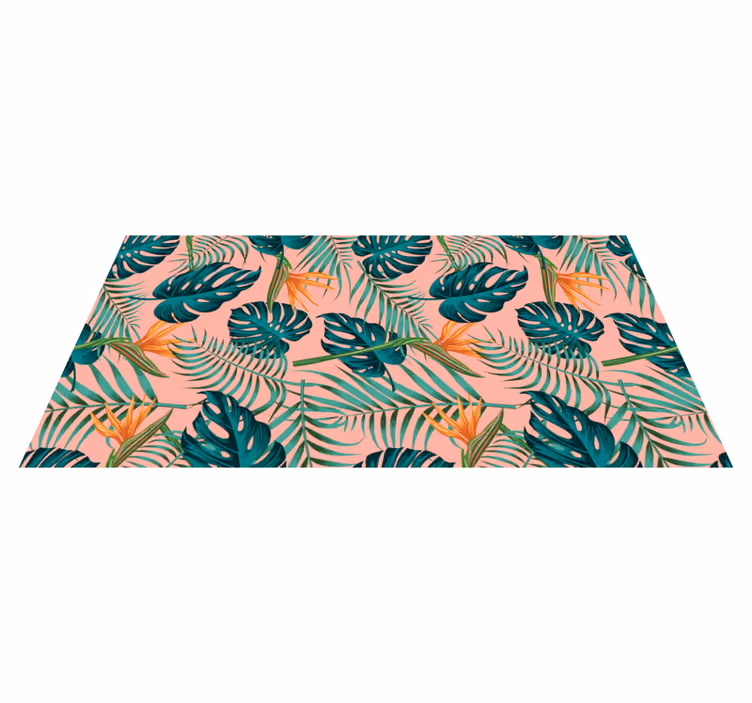 Covor vinil cu aspect de natura frunze tropicale - TenStickers