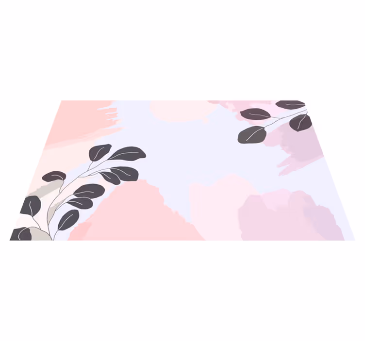 Covor vinil flori și plante model elegant de frunze - TenStickers