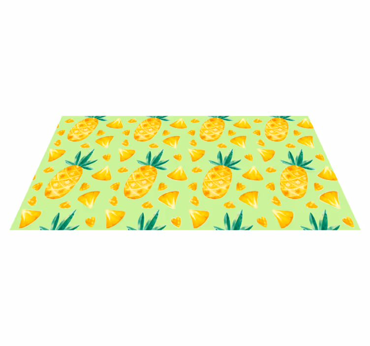 Covor de vinil pentru bucătărie motiv verde ananas - TenStickers