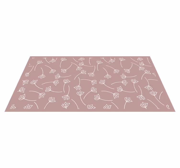Covor vinil cu aspect de natura model floral moale - TenStickers