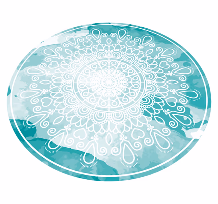 Covor vinil mandala tonuri elegante de acuarelă - TenStickers