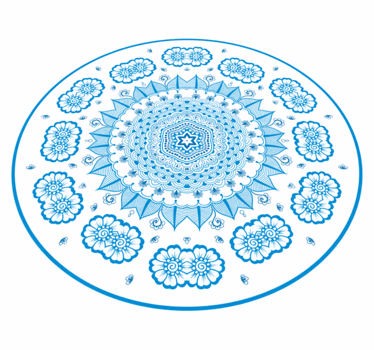 Covor vinil mandala inspirație florală complexă - TenStickers