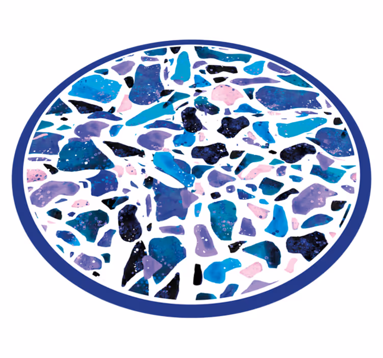 Covor de vinil marmura mozaic de piatră colorat - TenStickers