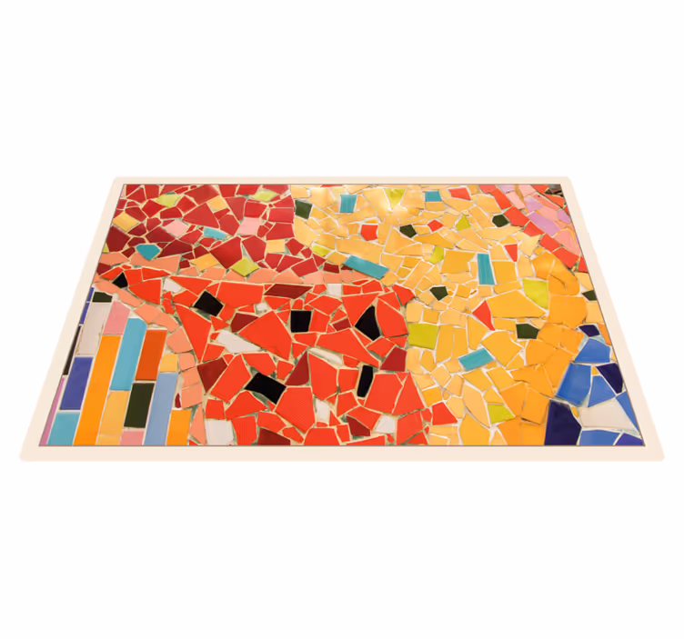 Covor de vinil mozaic aranjament vibrant cu gresie - TenStickers