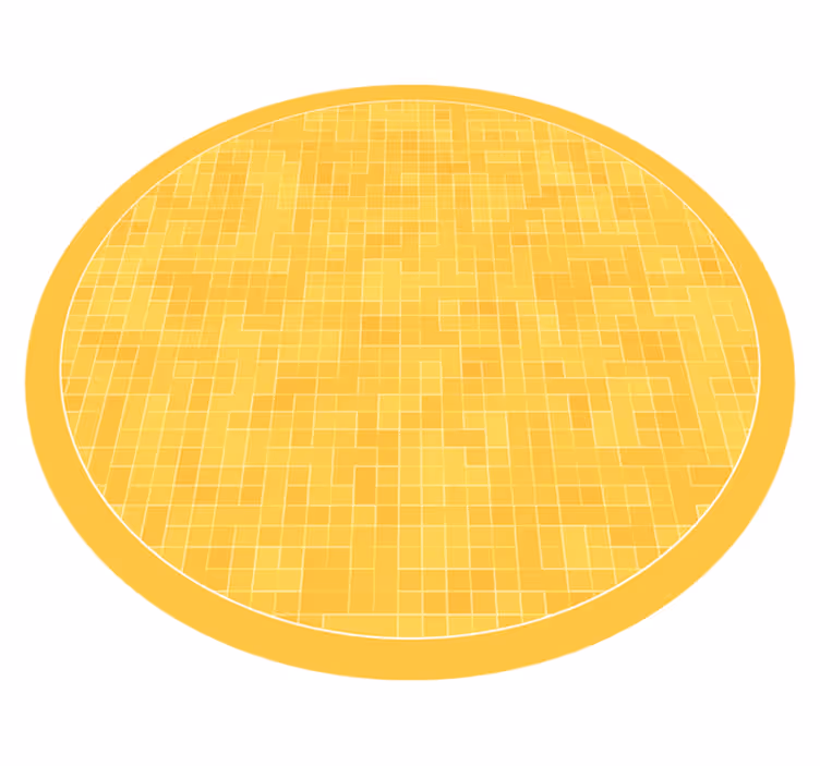 Covor de vinil geometric model de mozaic galben - TenStickers