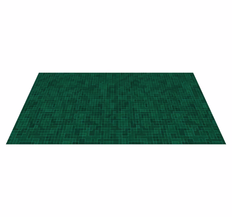 Covor abstract de mozaic verde luminos - TenStickers