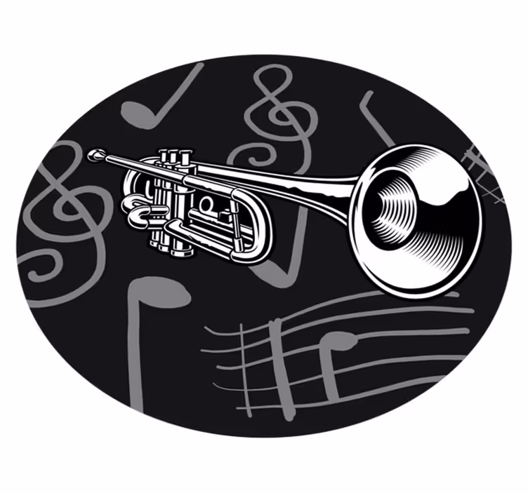 Covoruri vinil rotund temă de instrumente muzicale - TenStickers