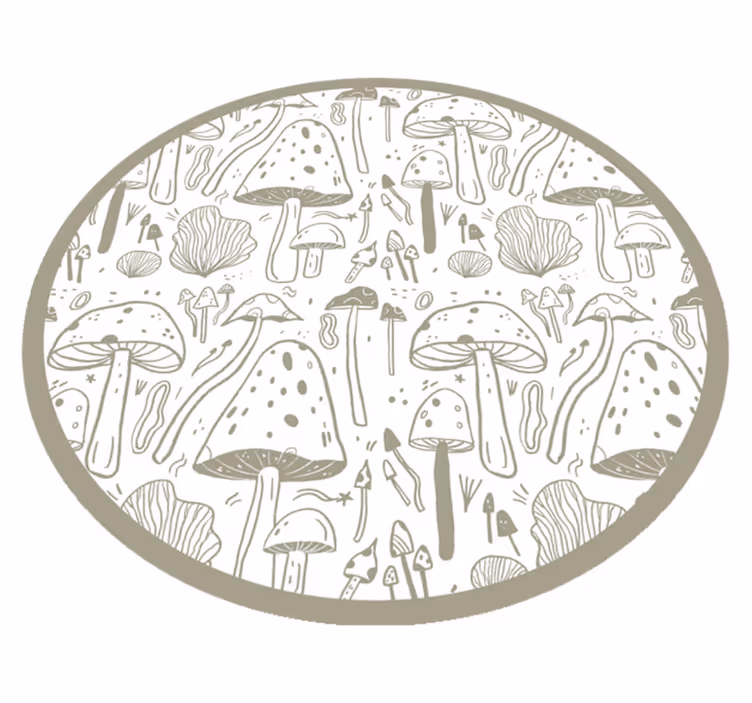 Covor vinil cu aspect de natura motiv fungic - TenStickers
