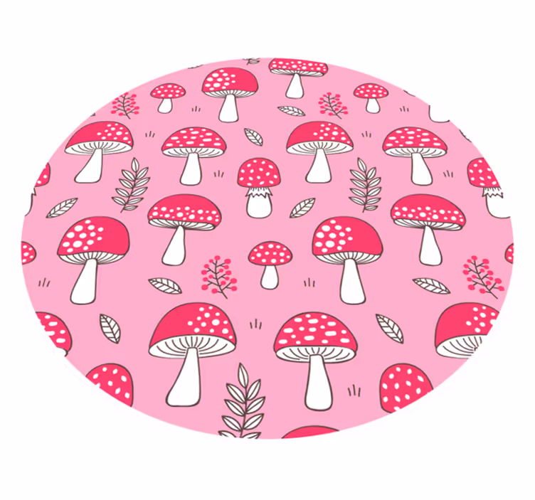 Covor de vinil pentru bucătărie cu ilustrație de ciuperci - TenStickers