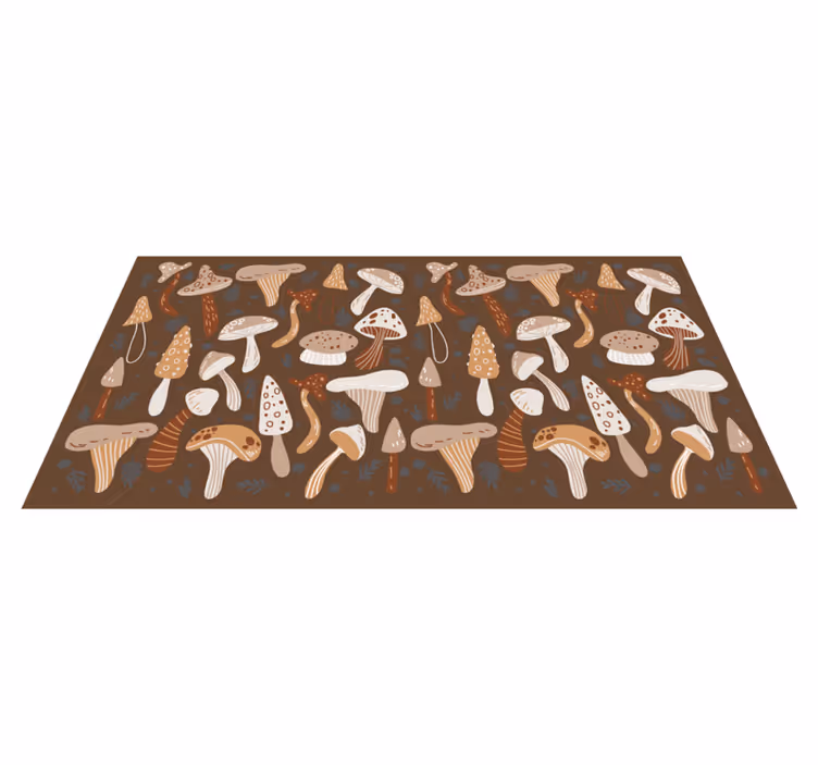 Covor vinil cu aspect de natura modele ciuperci - TenStickers