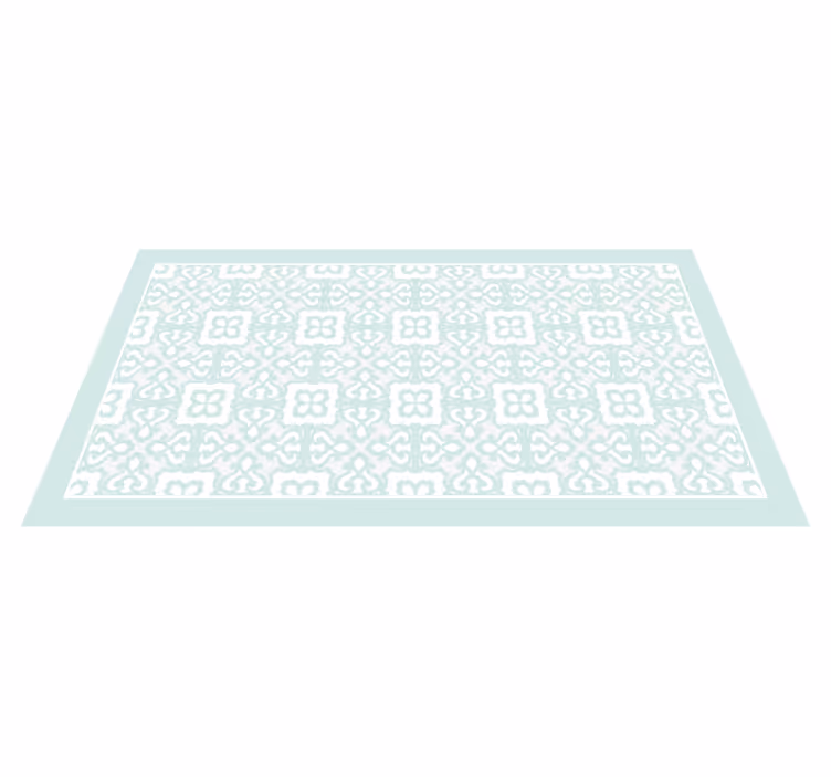 Covor vinil efect de țiglă turcoaz elegant - TenStickers