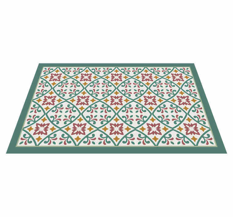 Covor de vinil pentru bucătărie mozaic floral elegant - TenStickers