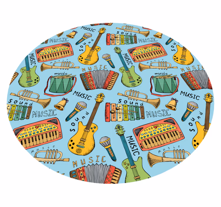 Alții covor de vinil bucuria instrumentelor muzicale - TenStickers
