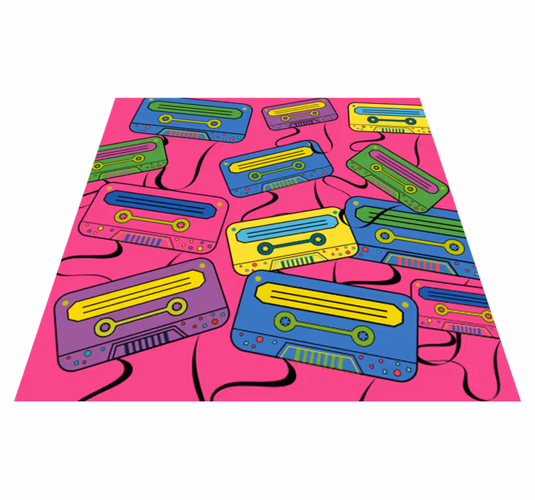 Covor de vinil Adolescenți casete vibrante - TenStickers