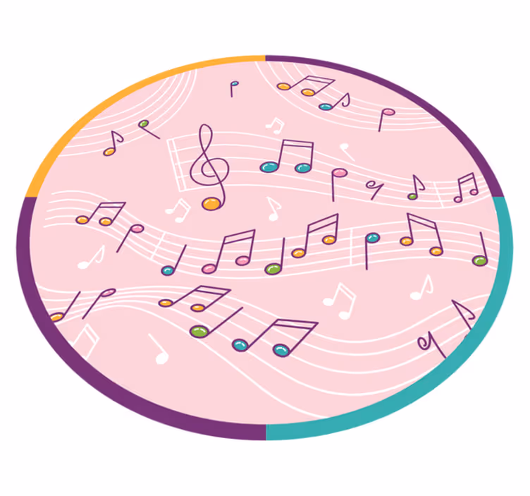 Covor de vinil Adolescenți motivul notelor muzicale - TenStickers