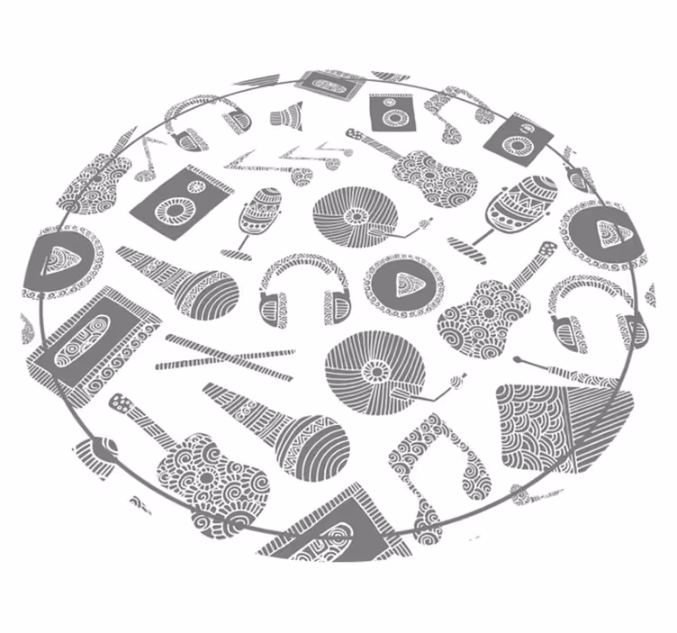 Alții covor de vinil modele de instrumente muzicale - TenStickers