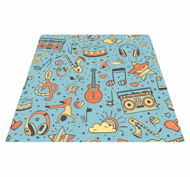 Alții covor de vinil simboluri muzicale jucăușe - TenStickers