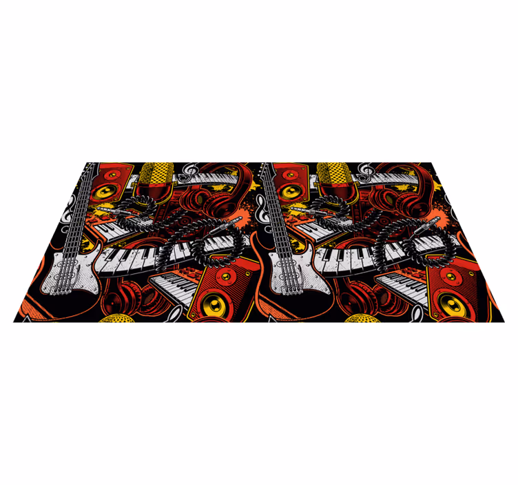 Alții covor de vinil expoziția componentelor muzicale - TenStickers