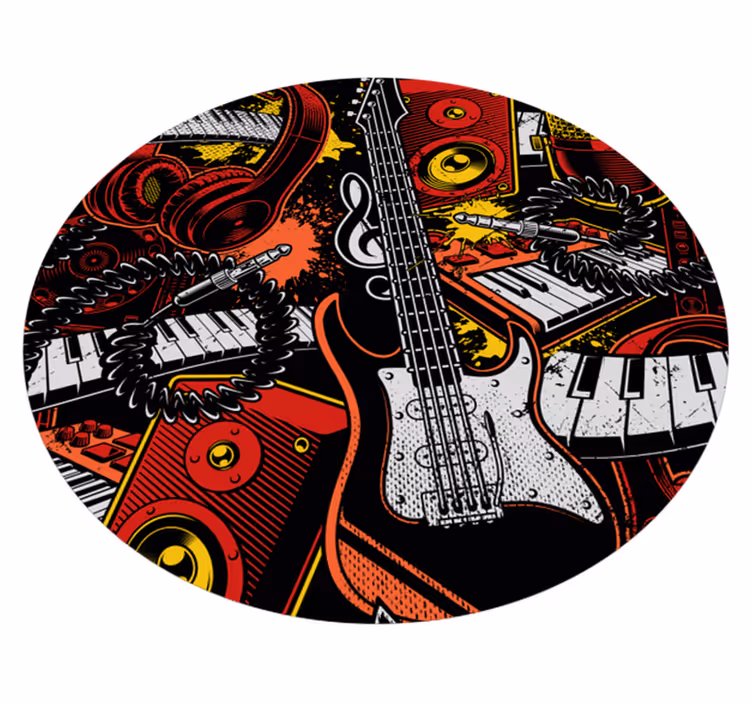 Alții covor de vinil haos de instrumente muzicale - TenStickers