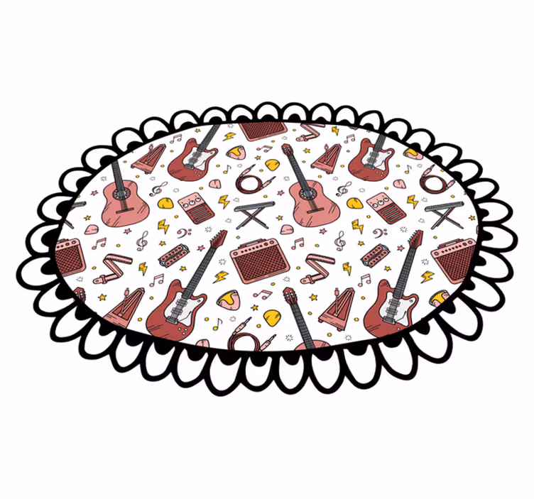 Alții covor de vinil motivul elementelor muzicale - TenStickers