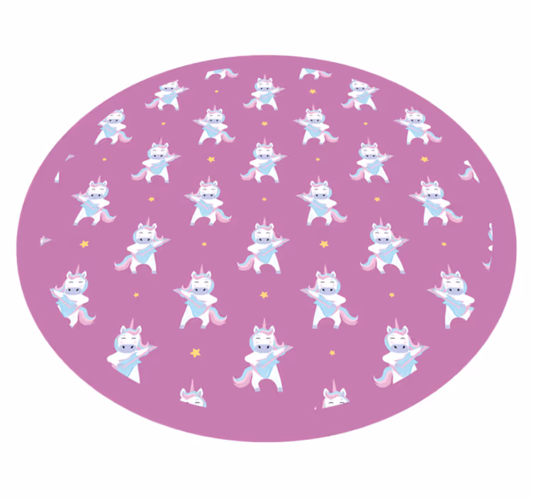 Alții covor de vinil model jucăuș cu unicorni - TenStickers