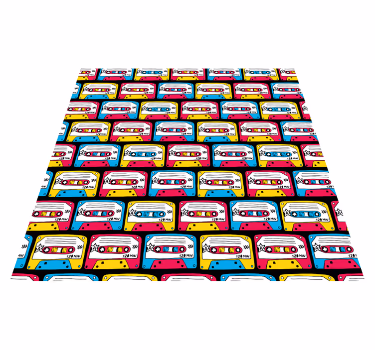 Covor de vinil texturat cu casete audio retro - TenStickers