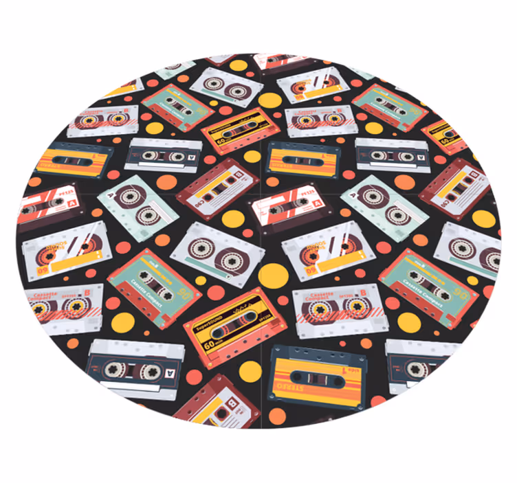 Covor de vinil epocă cu model de casetă - TenStickers