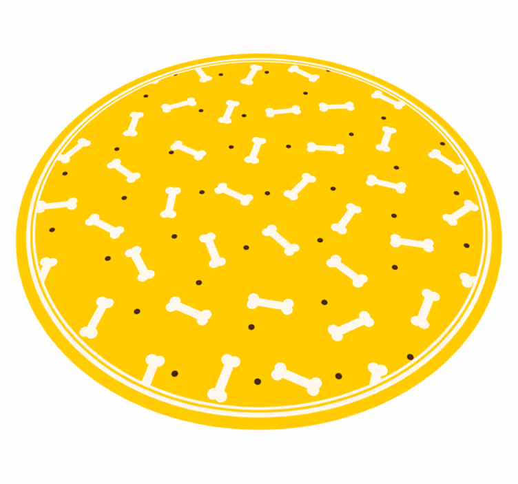 Covor vinil animal model osos galben - TenStickers