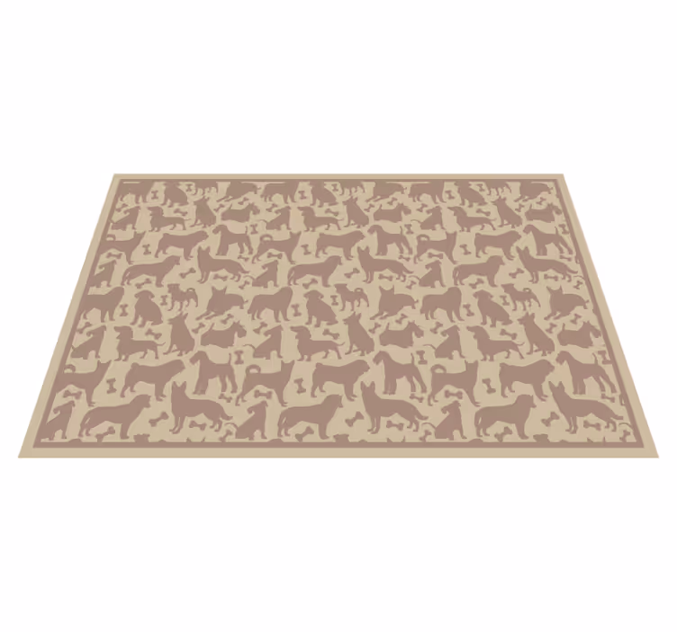 Covor vinil print animalier model de siluete de câini - TenStickers
