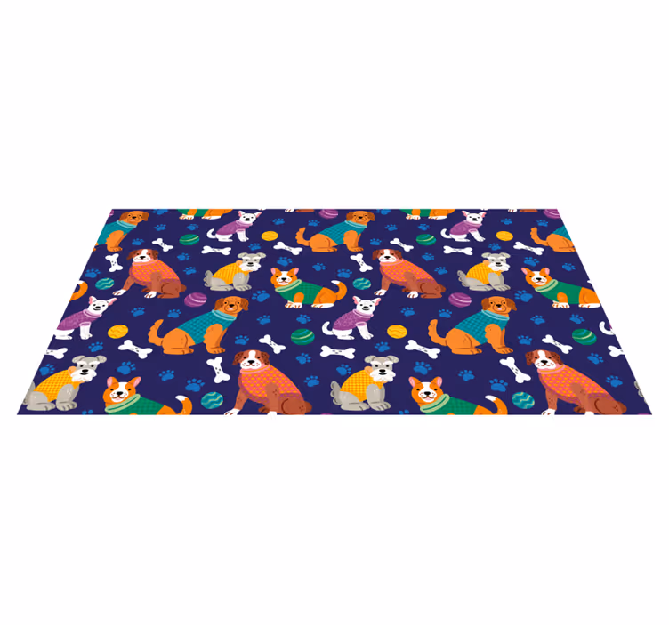 Covor uimitor de model de fundal colorat pentru animale - TenStickers