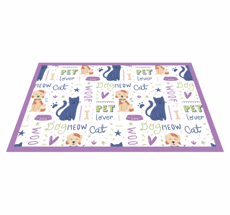 Covor vinil animal temă iubitor de animale - TenStickers