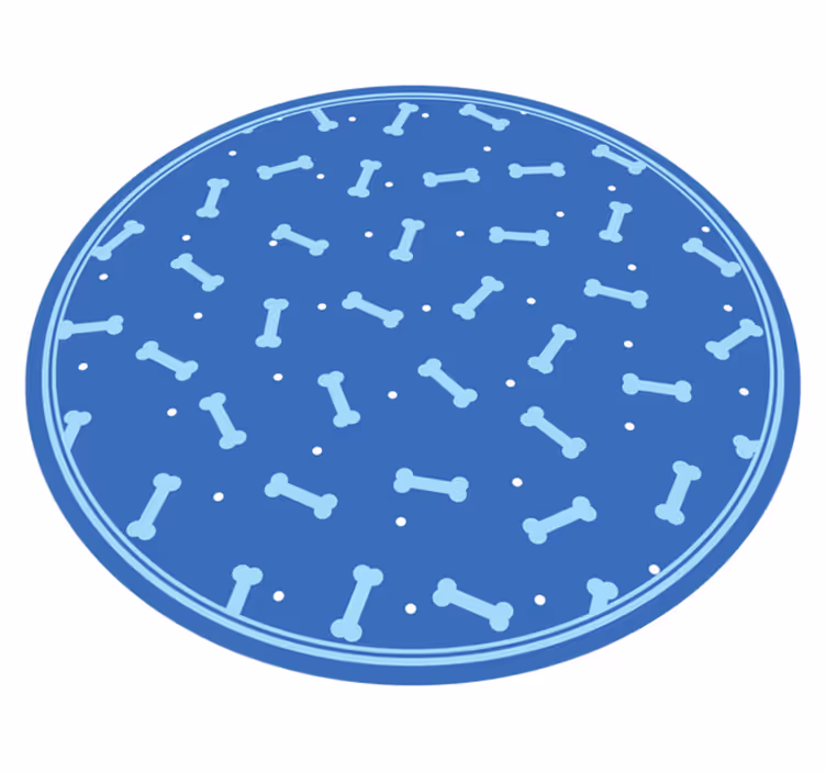 Covoruri vinil rotund jocul modelului osos - TenStickers