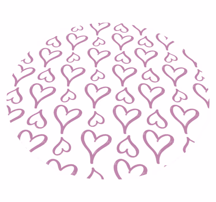 Covor de vinil texturat cu model inimioare roz - TenStickers