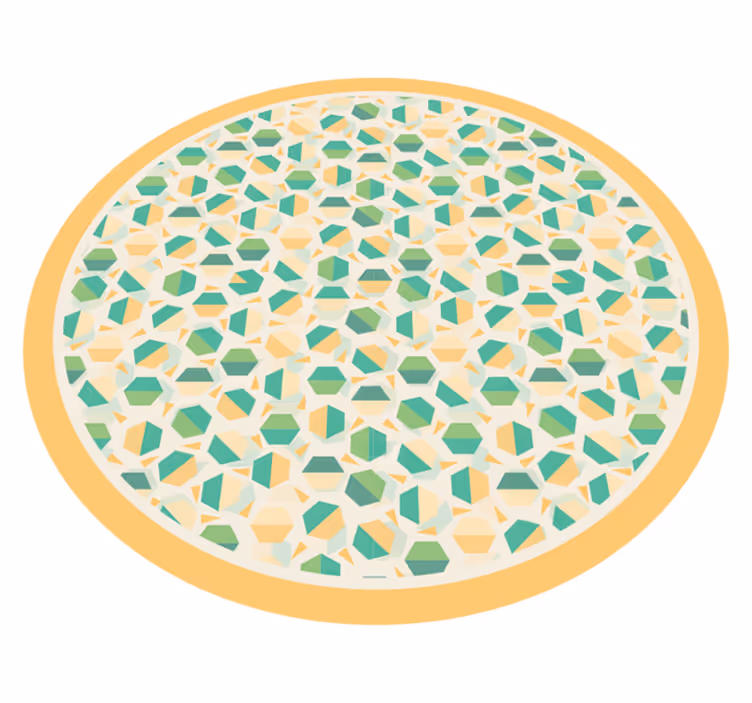Pardoseală de baie cu model hexagonal colorat - TenStickers