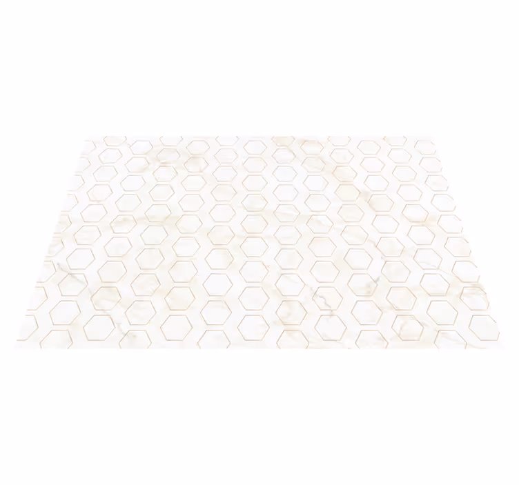 Pardoseală de baie din marmură model hexagonal - TenStickers
