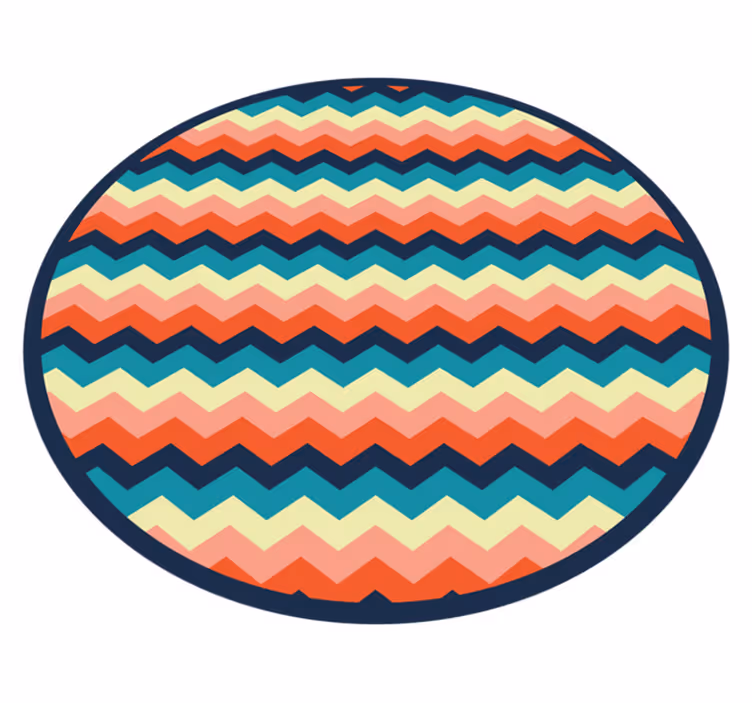 Covor de vinil geometric model colorat cu chevron - TenStickers