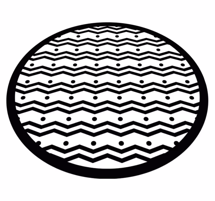 Covor de vinil geometric model de puncte ondulate - TenStickers
