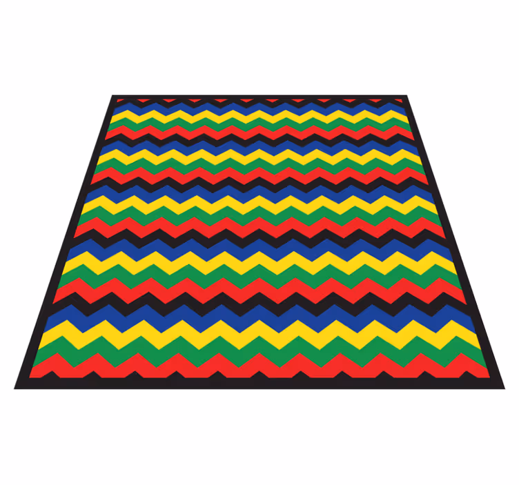 Covor de vinil geometric element zigzag plin de viață - TenStickers