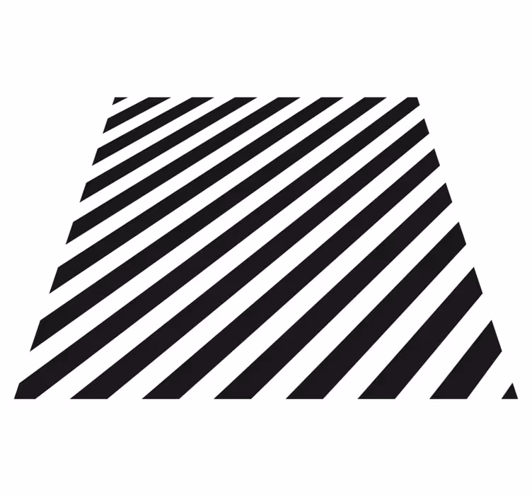 Covor vinil vărgat alb și negru pe diagonală - TenStickers