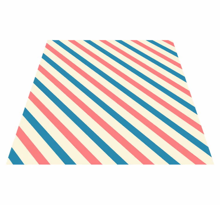 Covor vinil vărgat diagonale colorate abstracte - TenStickers