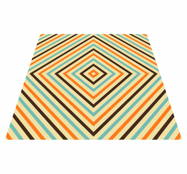 Covor de vinil geometric linii cu model de diamant - TenStickers