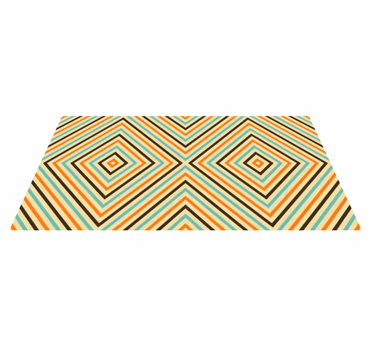 Covor de vinil geometric dungi cu model de diamant - TenStickers