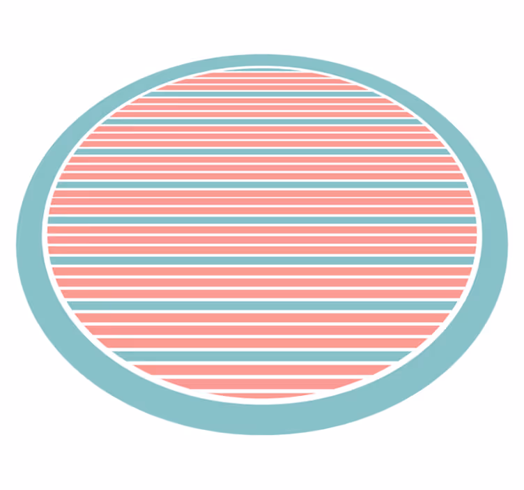 Covoruri vinil rotund set cu dungi moi - TenStickers