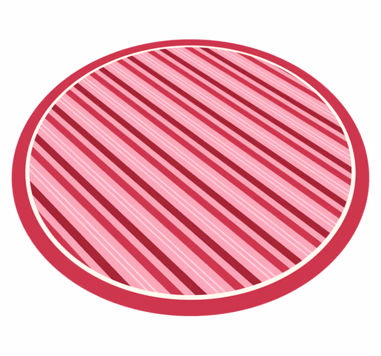 Covor de vinil pentru copii eleganță roz cu dungi - TenStickers
