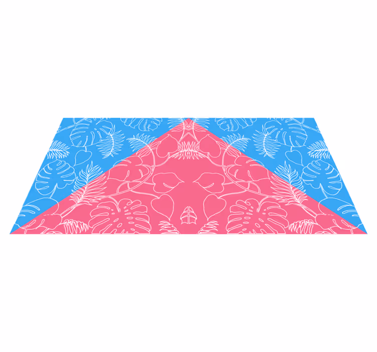 Covor vinil cu aspect de natura ideea frunzelor tropicale - TenStickers